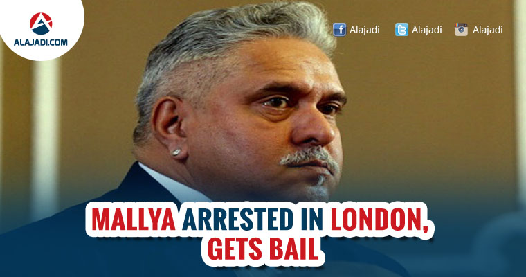 Mallya arrested in London gets bail