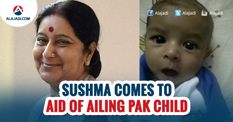 Sushma comes to aid of ailing Pak child