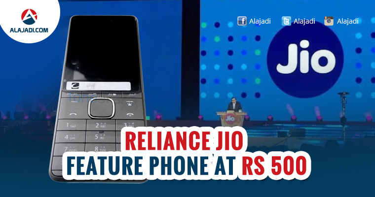 Reliance Jio feature phone at Rs 500