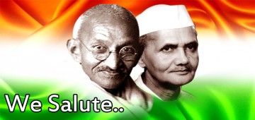 Global Heros Signature on Indian Independence Mahathma Gandhi and Lal Bhahadur Shathsry