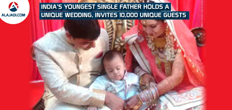 Indias Youngest Single Father Holds a Unique Wedding Invites 10000 Unique Guests
