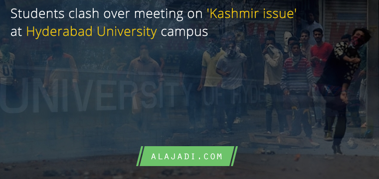 Students clash over meeting on Kashmir issue
