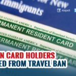 US says green card holders exempted from travel ban