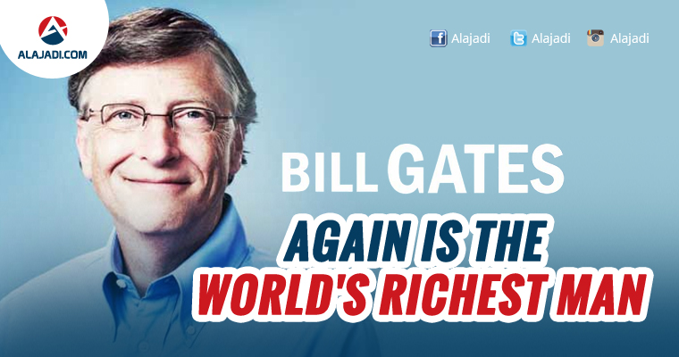 Bill Gates again is the worlds richest man