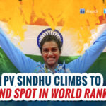PV Sindhu is now No.2 in the World Badminton Ranking