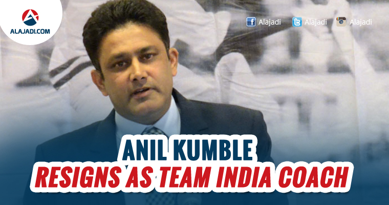 Anil Kumble resigns as Team India Coach