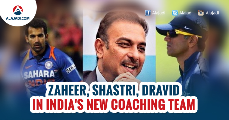 Shastri Zaheer Dravid in Indias new coaching team